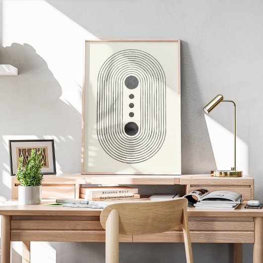 ミッドセンチュリー水彩線画 ポスター