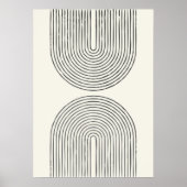 ミッドセンチュリー水彩線画II ポスター (正面)