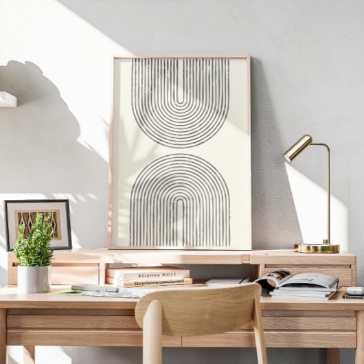 ミッドセンチュリー水彩線画II ポスター