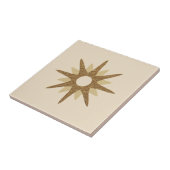 ミッドセンチュリー独身の金ゴールドスターバスト タイル (側面)