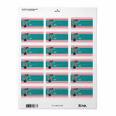 ミッドセンチュリー猫クリスマスギフトタグスティック ラベル (フルシート)