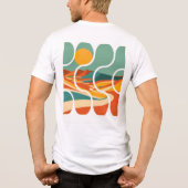 ミッドセンチュリー砂漠の風景 現代アート トライブレンドＴシャツ (裏面)