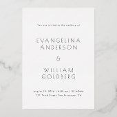 ミッドセンチュリー私たちはフォイル写真結婚式招待状 箔招待状 (裏面)