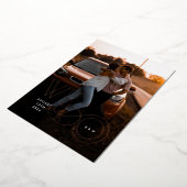 ミッドセンチュリー私たちはフォイル写真結婚式招待状 箔招待状 (回転した状態)