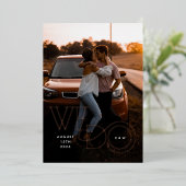 ミッドセンチュリー私たちはフォイル写真結婚式招待状 箔招待状 (立ち正面)