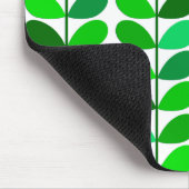 ミッドセンチュリー葉デンマーク、エメラルドとライムグリーン マウスパッド (コーナー)