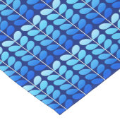 ミッドセンチュリー葉デンマーク、海軍とコバルトブルー ショートテーブルランナー (コーナー)