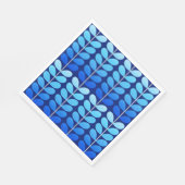 ミッドセンチュリー葉デンマーク、海軍とコバルトブルー スタンダードランチョンナプキン (角)