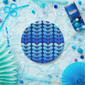 ミッドセンチュリー葉デンマーク、海軍とコバルトブルー ペーパープレート (パーティー)