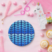 ミッドセンチュリー葉デンマーク、海軍とコバルトブルー ペーパープレート (パーティー)