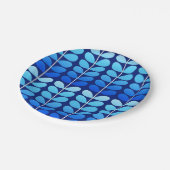 ミッドセンチュリー葉デンマーク、海軍とコバルトブルー ペーパープレート (アングル)