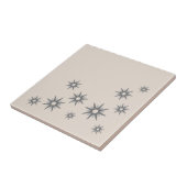 ミッドセンチュリー銀スターバストセラミックタイル タイル (側面)