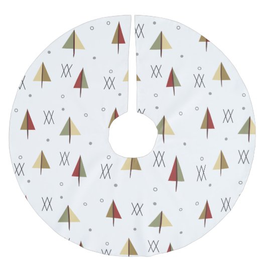 ミッドセンチュリー雪の森 ブラッシュドポリエステルツリースカート (正面)