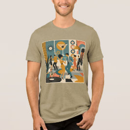ミッドセンチュリー60年代ヒップマティーニコックテイルダンスパーティー トライブレンドTシャツ