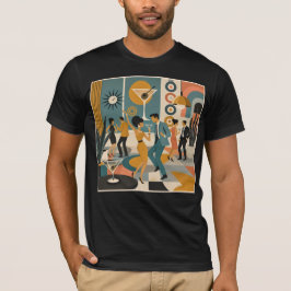 ミッドセンチュリー60年代ヒップマティーニコックテイルダンスパーティー Tシャツ
