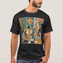 ミッドセンチュリー60年代ヒップマティーニコックテイルダンスパーティー Tシャツ