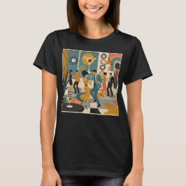 ミッドセンチュリー60年代ヒップマティーニコックテイルダンスパーティー Tシャツ