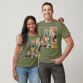 ミッドセンチュリー60年代ヒップマティーニコックテイルダンスパーティー Tシャツ