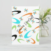 ミッドセンチュリー アトミックパーティーの招待状 招待状 (スタンド正面)