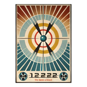 ミッドセンチュリー アトミック エイジ アート 爆発だ フォトプリント