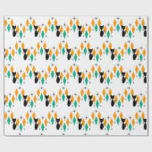 ミッドセンチュリー・アモダントミック・ダイヤモンド・スターバスト ラッピングペーパー (フラット)