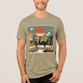 ミッドセンチュリー・カリフォルニア・バイブスのマティーニ・ダンスパーティ トライブレンドTシャツ