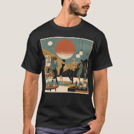 ミッドセンチュリー・カリフォルニア・バイブスのマティーニ・ダンスパーティ Tシャツ