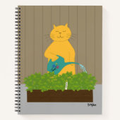 ミッドセンチュリー・キャッツの猫草の水やり ノートブック (正面)