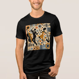 ミッドセンチュリー ジャズエイジ ミニマリスト アート マティーニ ダンス トライブレンドTシャツ