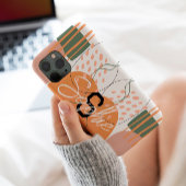 ミッドセンチュリー テラコッタ&グリーン抽象モノグラム Case-Mate iPhoneケース