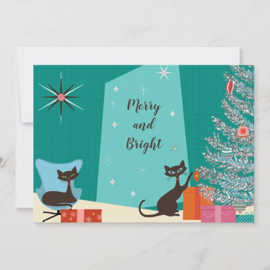 ミッドセンチュリー デザイン ホリデー カード (正面)