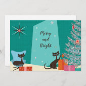 ミッドセンチュリー デザイン ホリデー カード (正面/裏面)