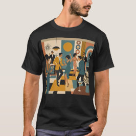 ミッドセンチュリー ヒップ マティーニ ダンスパーティー Tシャツ