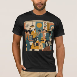ミッドセンチュリー ヒップ マティーニ ダンスパーティ Tシャツ