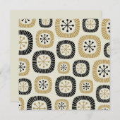 ミッドセンチュリー モダンなスターバーストパターン 招待状 (正面/裏面)