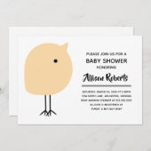 ミッドセンチュリー モダンなチックベイビーシャワーの招待状 招待状 (正面/裏面)