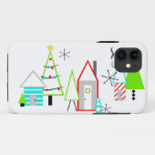 ミッドセンチュリー・モダンのクリスマスビレッジ Case-Mate iPhoneケース (裏面(横))