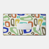 ミッドセンチュリー、モダンカラフルのレトロなパターン デスクマット (キーボード&マウス)