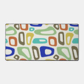 ミッドセンチュリー、モダンカラフルのレトロなパターン デスクマット (正面)