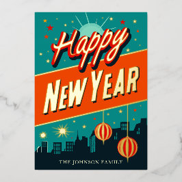 ミッドセンチュリー モダン お正月 箔シーズンカード