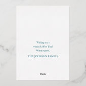 ミッドセンチュリー モダン お正月 箔シーズンカード (裏面)