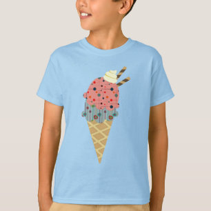 ミッドセンチュリー モダン アイスクリーム コーン Tシャツ