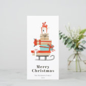 ミッドセンチュリー モダン イラスト クリスマス スレッジ (スタンド正面)