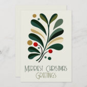 ミッドセンチュリー モダン クリスマスカード (正面/裏面)