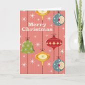 ミッドセンチュリー モダン クリスマス オーナメント カード (正面)