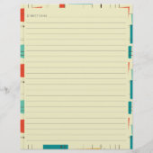 ミッドセンチュリー モダン ティールグリーン オーダーメイド ネーム レシピ チラシ (裏面)