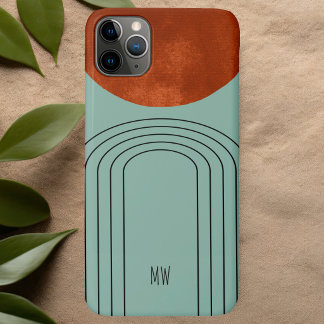 ミッドセンチュリー・モダン テラコッタアーチ テールラインアート iPhone 11 PRO MAXケース