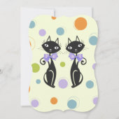 ミッドセンチュリー モダン ネコ 招待状 (正面)