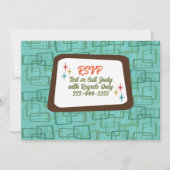 ミッドセンチュリー モダン ハウス パーティー 招待状 (裏面)