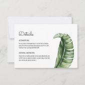 ミッドセンチュリー モダン バナナの葉 詳細カード挿入 サンキューカード (正面)